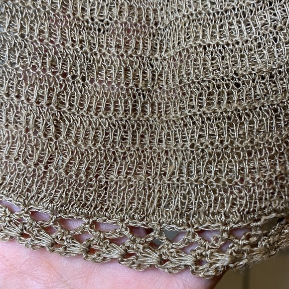 Cutter & Buck || Short Sleeve Sheer Loose Knit 3 Button Ribbon Belt Cardigan M - Picture 12 of 17